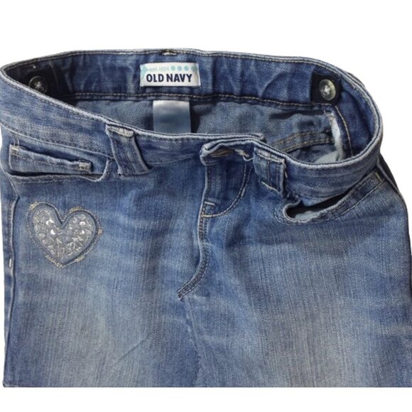 OLD NAVY Refashioned Upcycled Denim Blue Jean Skirt Girl's Size 7 - Picture 3 of 7